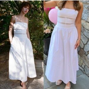 NWT Zara Elegant White Sleeveless Dress